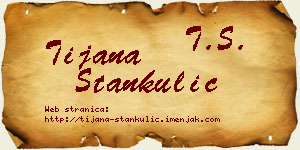 Tijana Stankulić vizit kartica